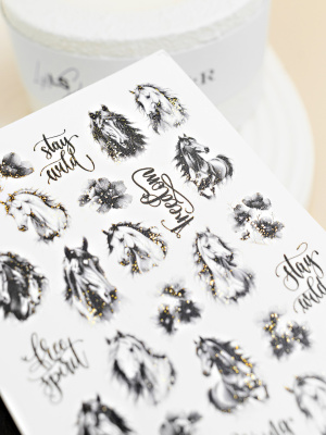 Слайдер-дизайн SPARKLE Лошади черные из каталога Слайдеры SPARKLE, в интернет-магазине BPW.style